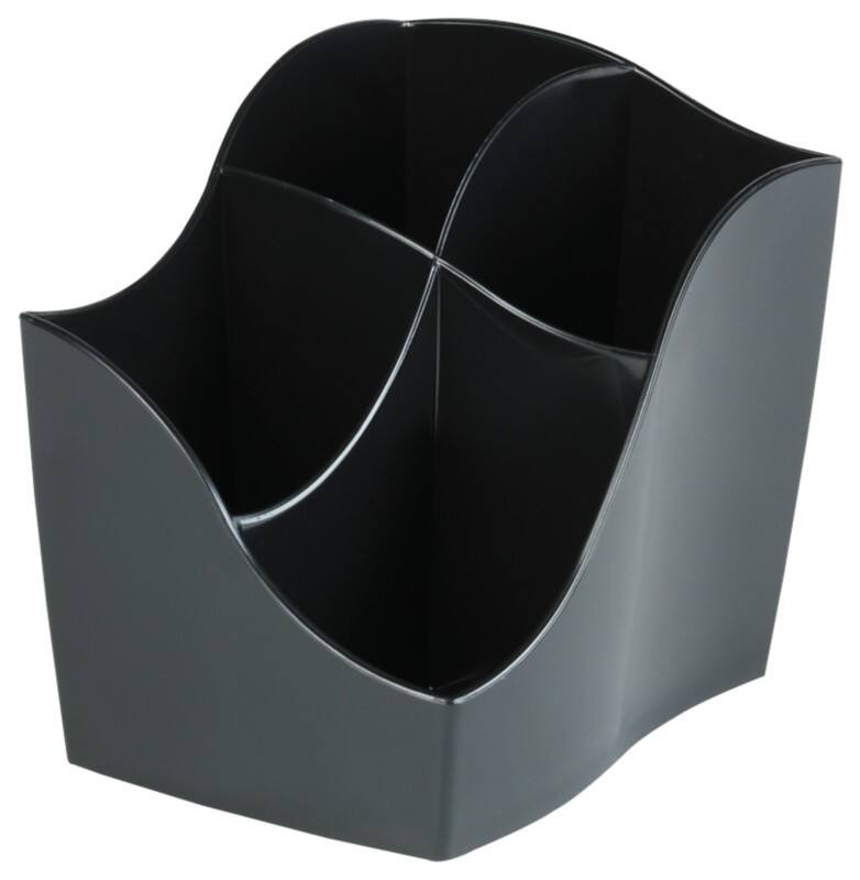 CEP Pencil Pot Ellypse OWA Polystyrene Black 11.8 x 8.9 x 9.8 cm