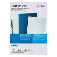 GBC Binding Covers A4 Leather Grain 250 gsm Black Pack of 100