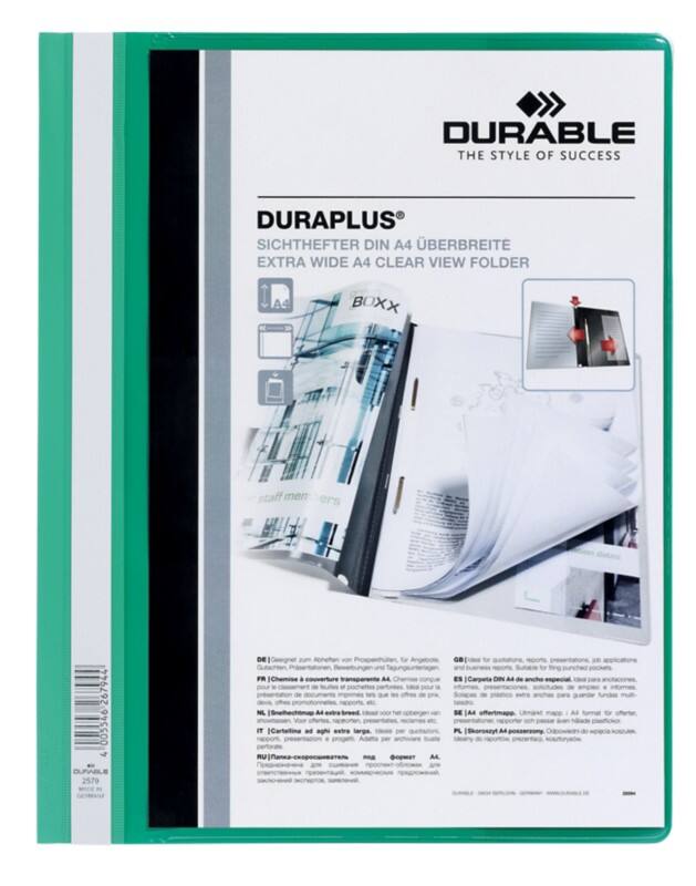 DURABLE Report File 257905 A4+ Green PVC