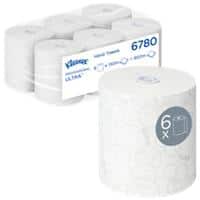 Kleenex Kleenex Hand Towels Rolled White 2 Ply 6780 6 Rolls of 150 m