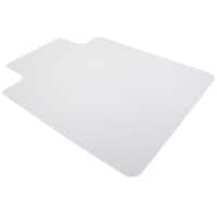 Viking Standard Chair Mat Polyvinyl Chloride Rectangular with Lip Transparent 120 x 90 cm Hard Floor