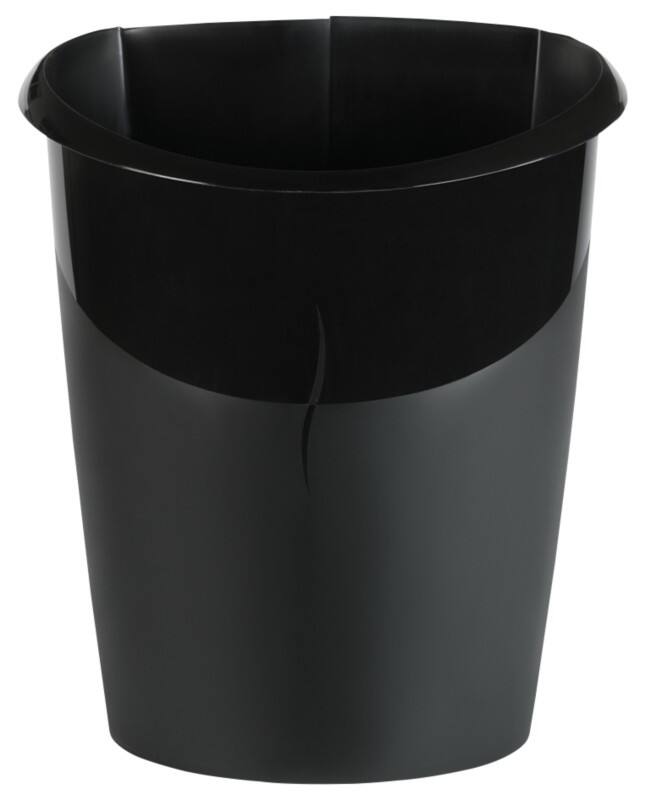 CEP Ellypse OWA Waste Bin 15 L Black Plastic, Polypropylene