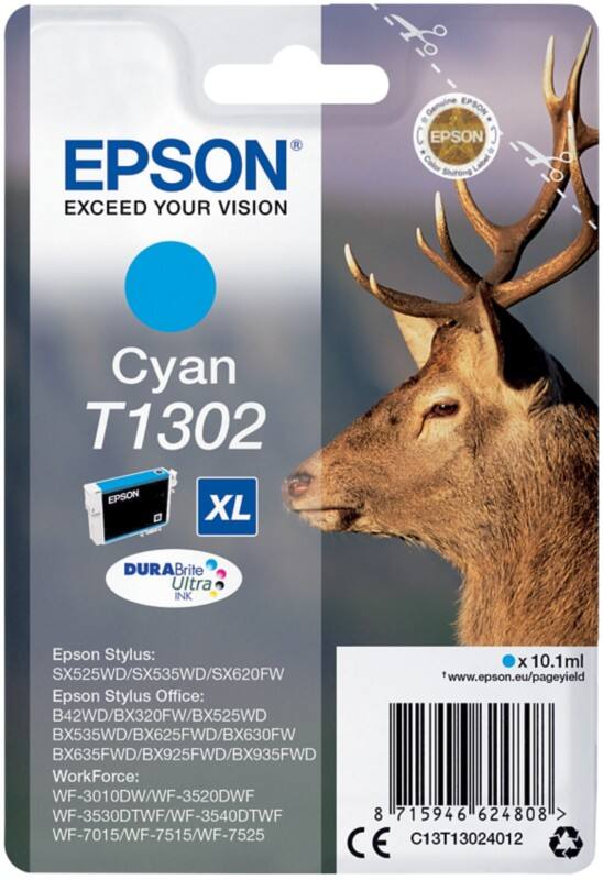 Epson T1302 Original Ink Cartridge C13T13024012 Cyan