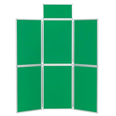 Freestanding Display Stand with 6 Panels Nyloop Fabric Foldaway 619 x 316 mm Green