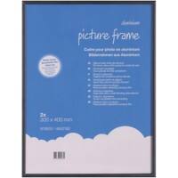 Niceday Wall Mountable Aluminium Frame 978903 300 x 400 mm Black Pack of 2