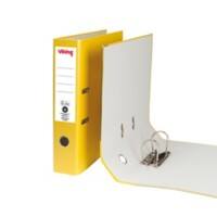 Viking Lever Arch File A4, Foolscap 75 mm Yellow 2 ring Cardboard Matt Portrait