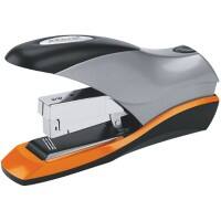 Rexel Optima 70 Heavy Duty Flat Clinch Stapler 2102359 Low Force Silver, Orange HD70 Metal, Plastic