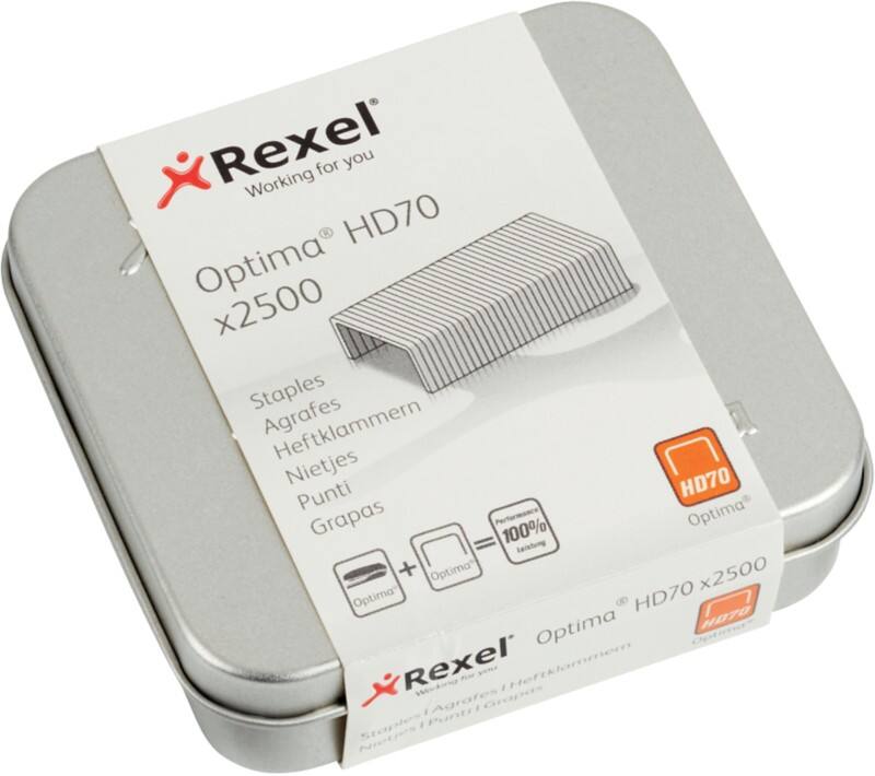Rexel Optima HD70 Staples 2102497 Silver Pack of 2500