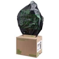 Green Sack Medium Duty Bin Bags 70 L Black PE (Polyethylene) 24 Microns Pack of 75