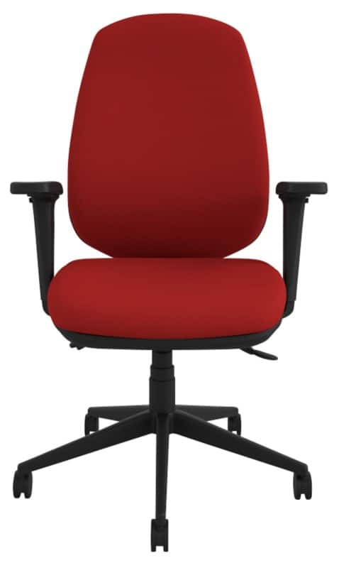 Energi-24 Office Chair Synchro Tilt Fabric Height-Adjustable Armrest Height-Adjustable Seat Red 150 kg Air-Care