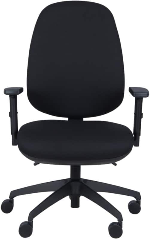 Energi-24 Office Chair Synchro Tilt Fabric Height-Adjustable Armrest Height-Adjustable Seat Black 150 kg Air Care
