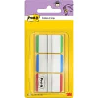 Post-it Index Flags Assorted Plain Special format 3 Packs of 22 Strips