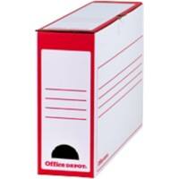 Office Depot Transfer File Foolscap Red, White 97 mm Pack of 20