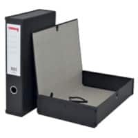 Niceday Storage Bag 4881762 Foolscap Cardboard, Paper Press Stud 7.5 (W) x 24.5 (D) x 36.8 (H) cm Black 7.5 cm