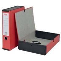 Office Depot Box File 4881852 A4 Cardboard, Paper Press Stud 7.5 x 24.5 x 33.8 cm Red 7.5 cm
