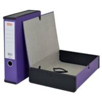 Office Depot Box File 4881942 A4 Cardboard, Paper Press Stud 7.5 x 24.5 x 33.8 cm Purple 7.5 cm