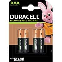 Duracell AAA Rechargeable Batteries Recharge Ultra HR03 900mAh NiMH 1.2V Pack of 4