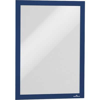 DURABLE DURAFRAME A4 Display Frame Adhesive, Magnetic Blue PVC (Polyvinyl Chloride) 487207 23.4 (W) x 0.6 (D) x 32.6 (H) cm Pack of 2