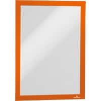 DURABLE DURAFRAME A4 Display Frame Adhesive, Magnetic Orange PVC (Polyvinyl Chloride) 487209 23.4 (W) x 0.6 (D) x 32.6 (H) cm Pack of 2