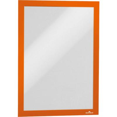 DURABLE DURAFRAME A4 Display Frame Adhesive, Magnetic Orange PVC (Polyvinyl Chloride) 487209 23.4 (W) x 0.6 (D) x 32.6 (H) cm Pack of 2