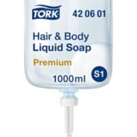 Tork Premium Hair and Body Wash Liquid S1 Blue 420601 1 L