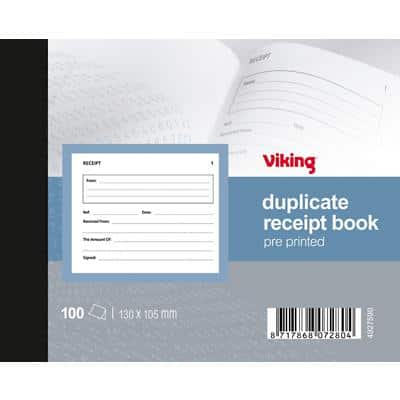 Viking Duplicate Invoice Book Special format Ruled Multicolour Perforated 100 Sheets
