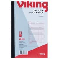 Viking Duplicate Invoice Book Special format Ruled Glued Blue, White Perforated 100 Sheets