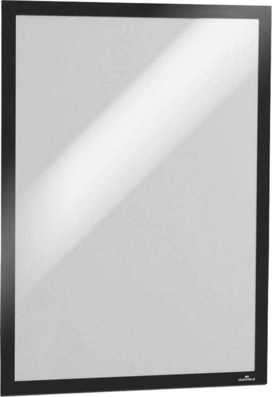 DURABLE DURAFRAME A3 Display Frame Adhesive, Magnetic Black Adhesive PVC (Polyvinyl Chloride) 487301 32.5 (W) x 0.4 (D) x 44.8 (H) cm 487301 Pack of 2