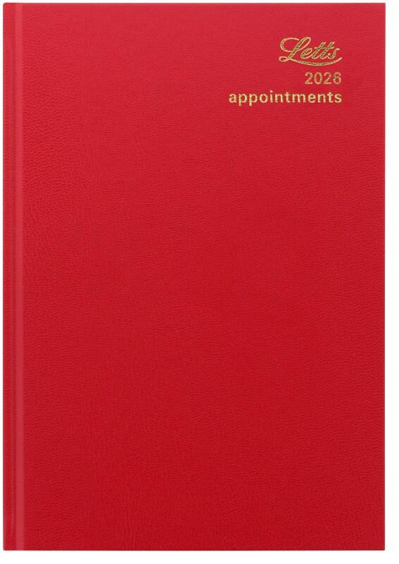 Letts Diary 2026 A5 1 Day per page English Red 20-T11XRD