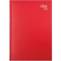 Letts Diary 2025 1 Day per page English 15.2 (W) x 21.5 (H) cm Red