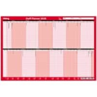 Viking Staff Planner 2024 Yearly English 91 (W) x 61 (H) cm Red