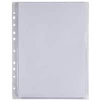 Viking Punched Pockets A4 Clear Transparent 200 Microns Polypropylene Top and Right 11 Holes Pack of 10