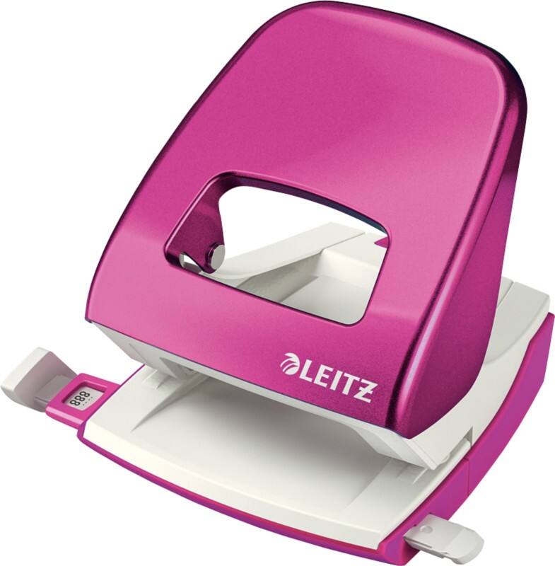 Leitz WOW NeXXt 2 Hole Punch Metal 30 Sheets 5008 Pink