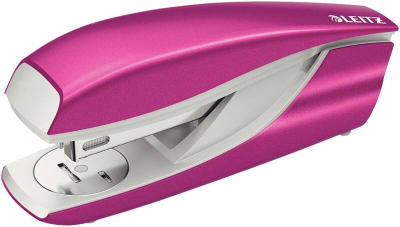 Leitz NeXXt WOW Stapler 5502 Half Strip Pink 30 Sheets 24/6, 26/6 Metal
