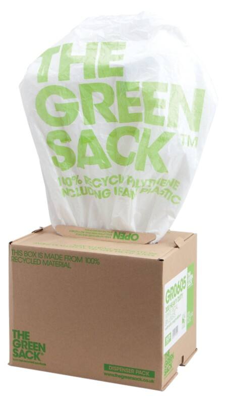Green Sack Bin Bags 15 L White PE (Polyethylene) 20 microns Pack of 300