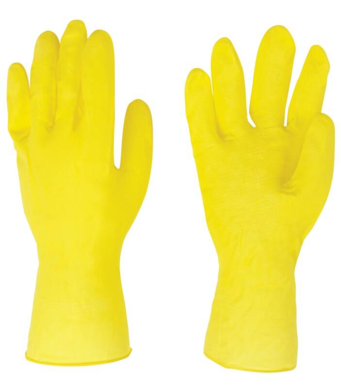 Maxima Gloves Rubber Size S Yellow