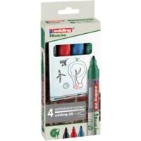 edding Whiteboard Marker EcoLine 28 Bullet 3 mm Black / Red / Blue / Green 4 Pieces