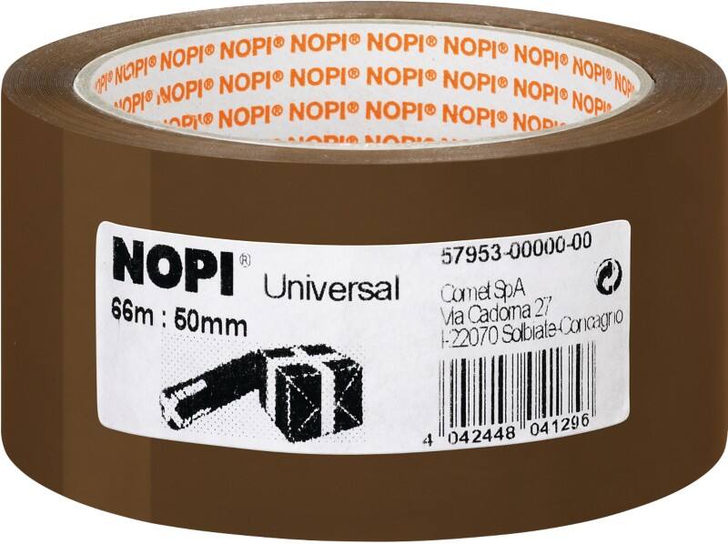 Nopi Packaging Tape Brown 50 mm (W) x 66 m (L) Polypropylene Universal