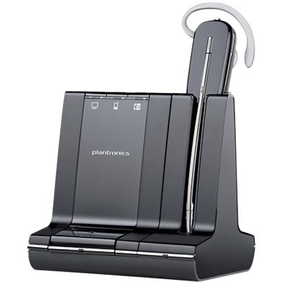 Plantronics Savi W740-M Wireless DECT Headset System With Noise Cancellation With Microphone Black