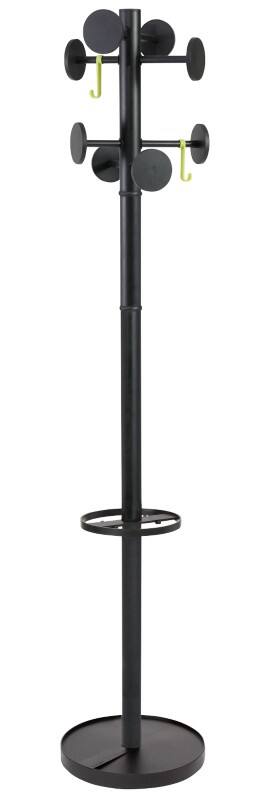 8 PEG BLACK COAT STAND