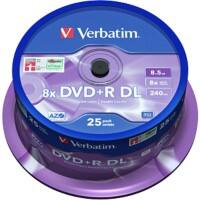 Verbatim DVD + R Double Layer Matt Silver 8x 8.5GB Spindle Pack of 25