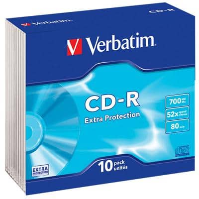 Verbatim CD-R AZO Crystal 700MB Pack of 10