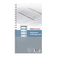 Office Depot Telephone Message Pad Assorted Special format 60 gsm Ruled 30 Sheets