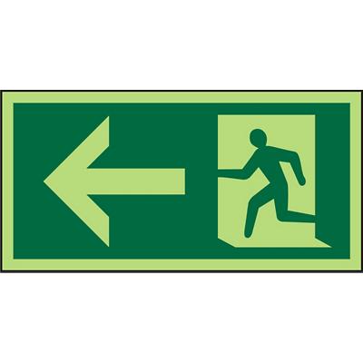 Fire Exit Sign Left Arrow Polypropylene 15 x 30 cm