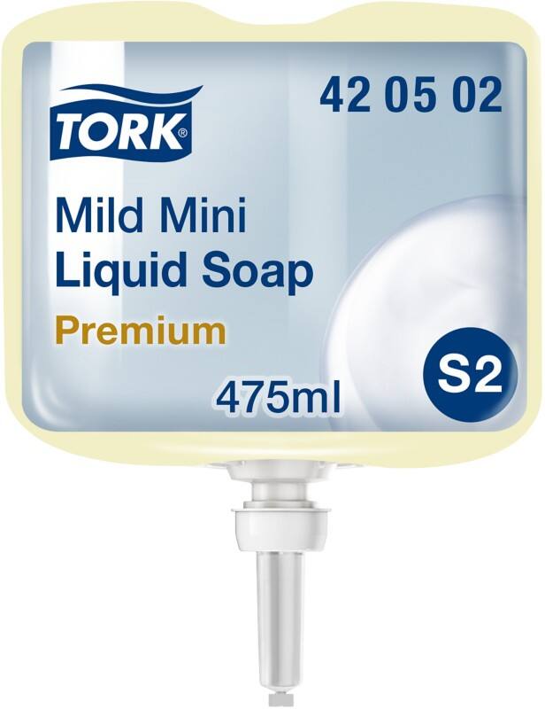 Tork Premium Mild Mini Hand Soap Liquid Fresh Scent S2 Light Yellow 420502 475 ml