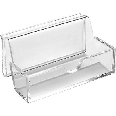 Osco Business Card Holder Acrylic Transparent 9.9 x 5.4 x 6.2 cm