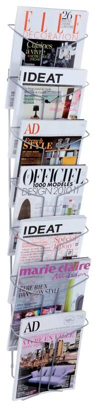 Alba A4 Literature Display Silver DDFIL7M 25 x 13 x 112 cm
