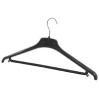 Alba Hangers PMBASIC PL Plastic 450 x 220mm Black Pack of 20