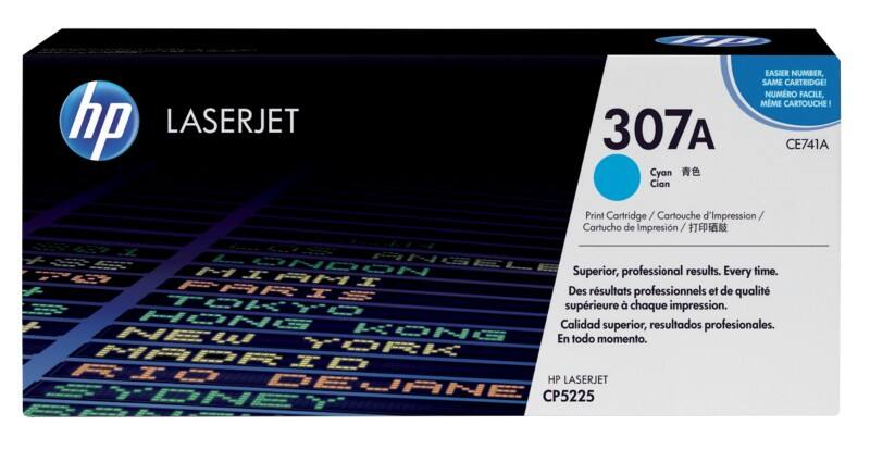 HP 307A Original Toner Cartridge CE741A Cyan