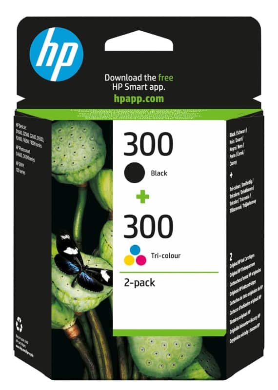 HP 300 Original Ink Cartridge CN637EE Black, Cyan, Magenta, Yellow Multipack Pack of 2